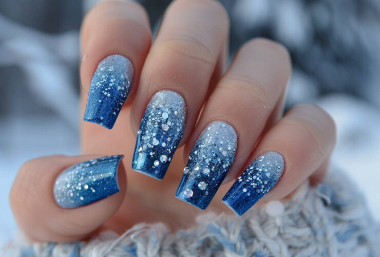 Blue and Silver Nail Designs Ideas