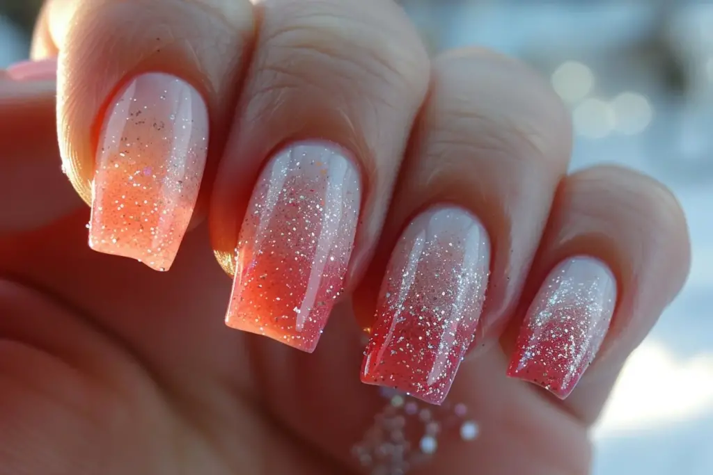 Glitter Ombre French Tip