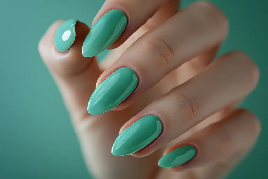 Mint Green nails
