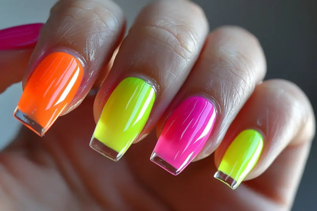 Neon French Tip design