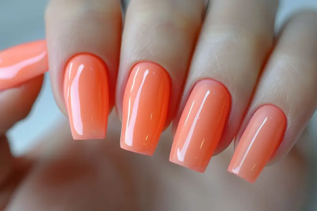 Soft Peaches nails color
