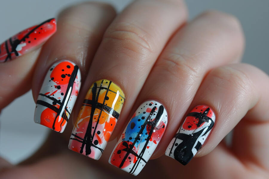 abstract nail art unconventional designs