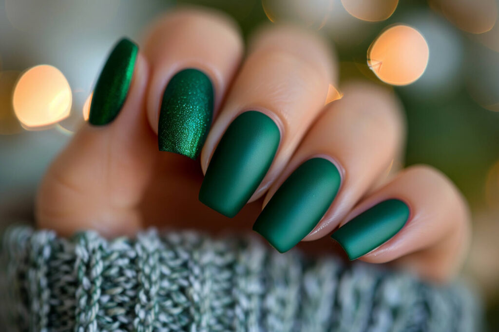 emerald green matte nail polish this St. Paddy's Day