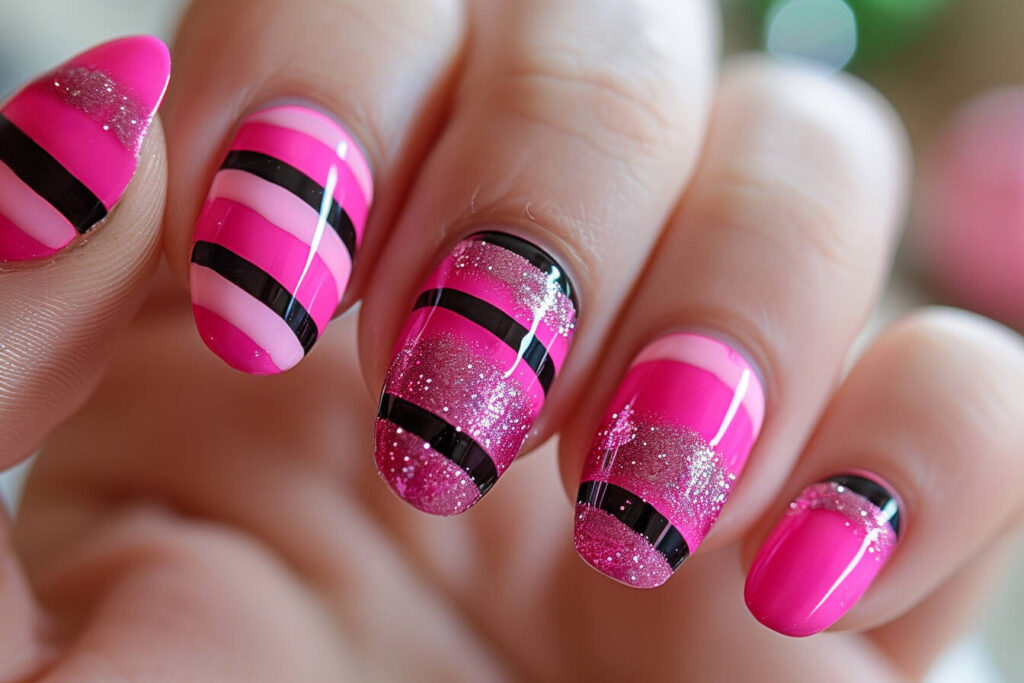 hot pink stripes