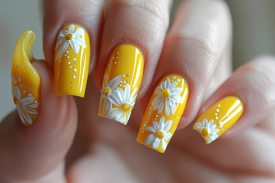 playful floral nail designs
