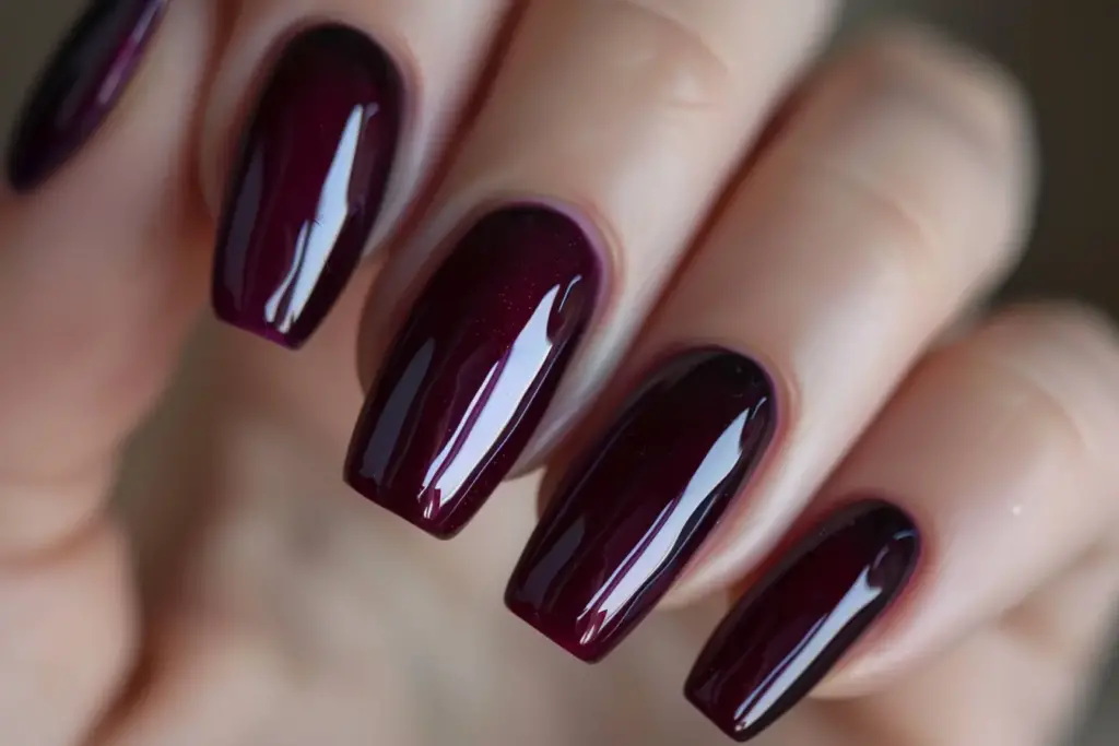 plummy purple nails color