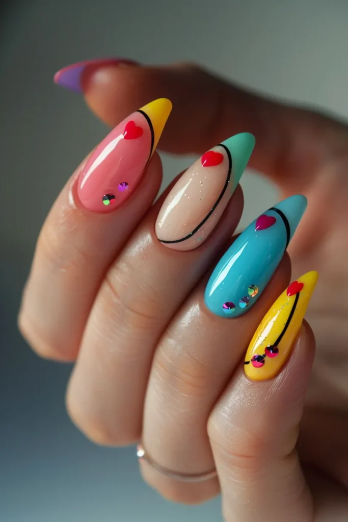 90s tiny nail designs