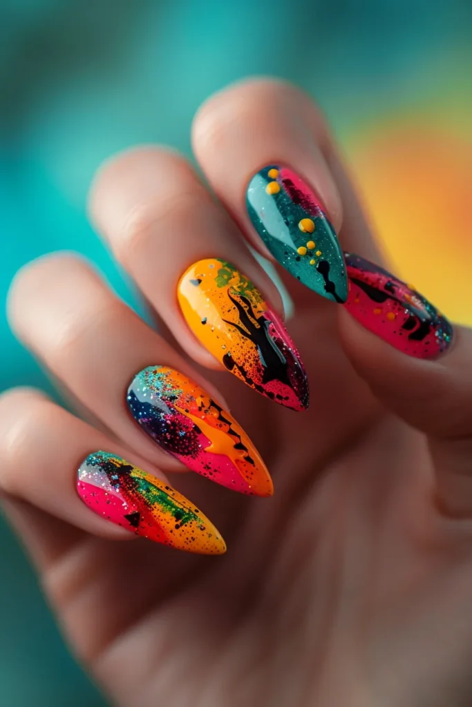 90s were a golden age for abstract nails