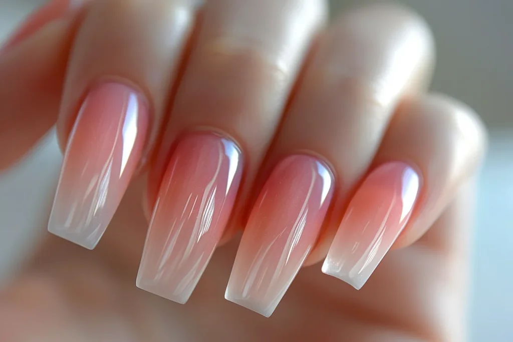 Ombre Coffin French Tip nail