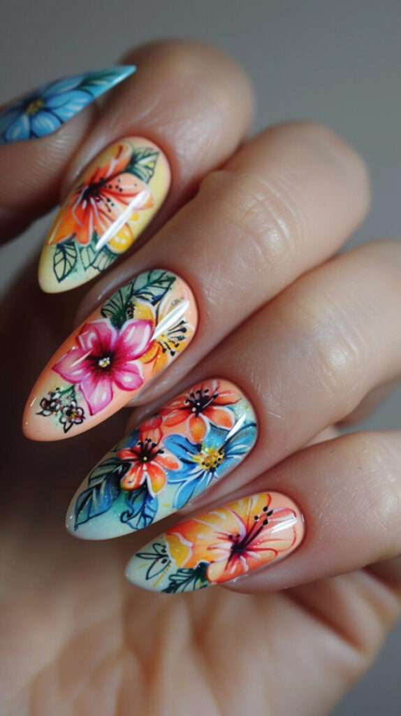 Floral Delight Nails Design