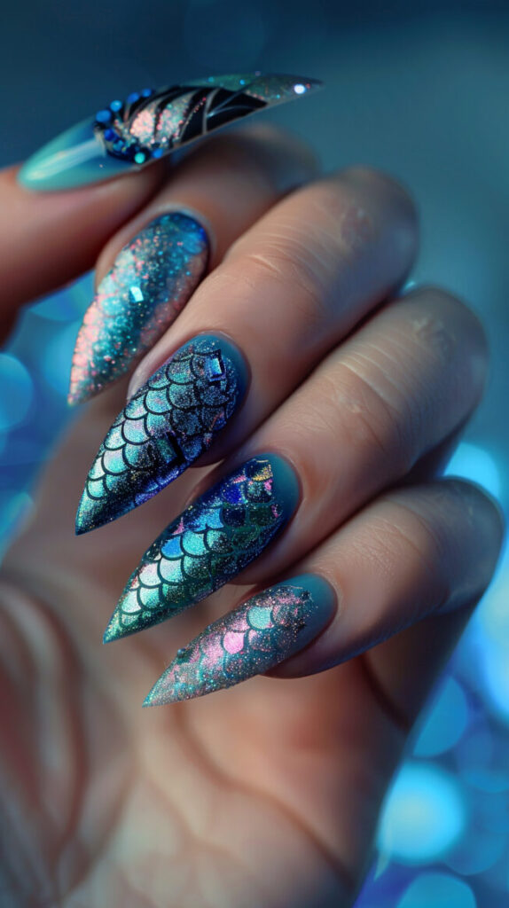 Mermaid Scales Nails