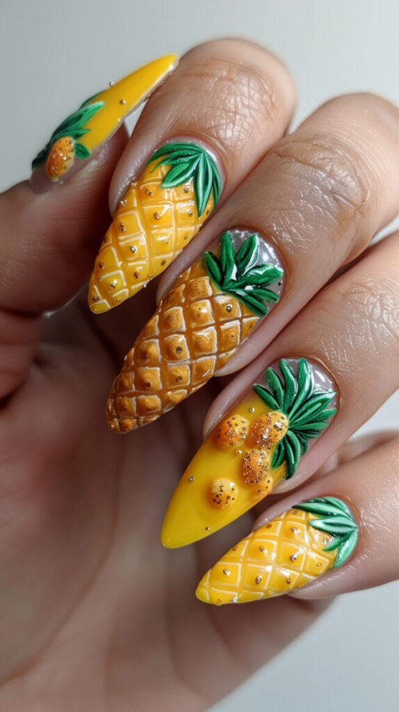 Pineapple Paradise Nails Design