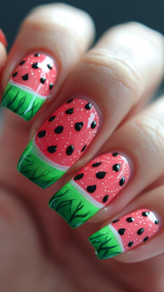 Watermelon Vibes Nails