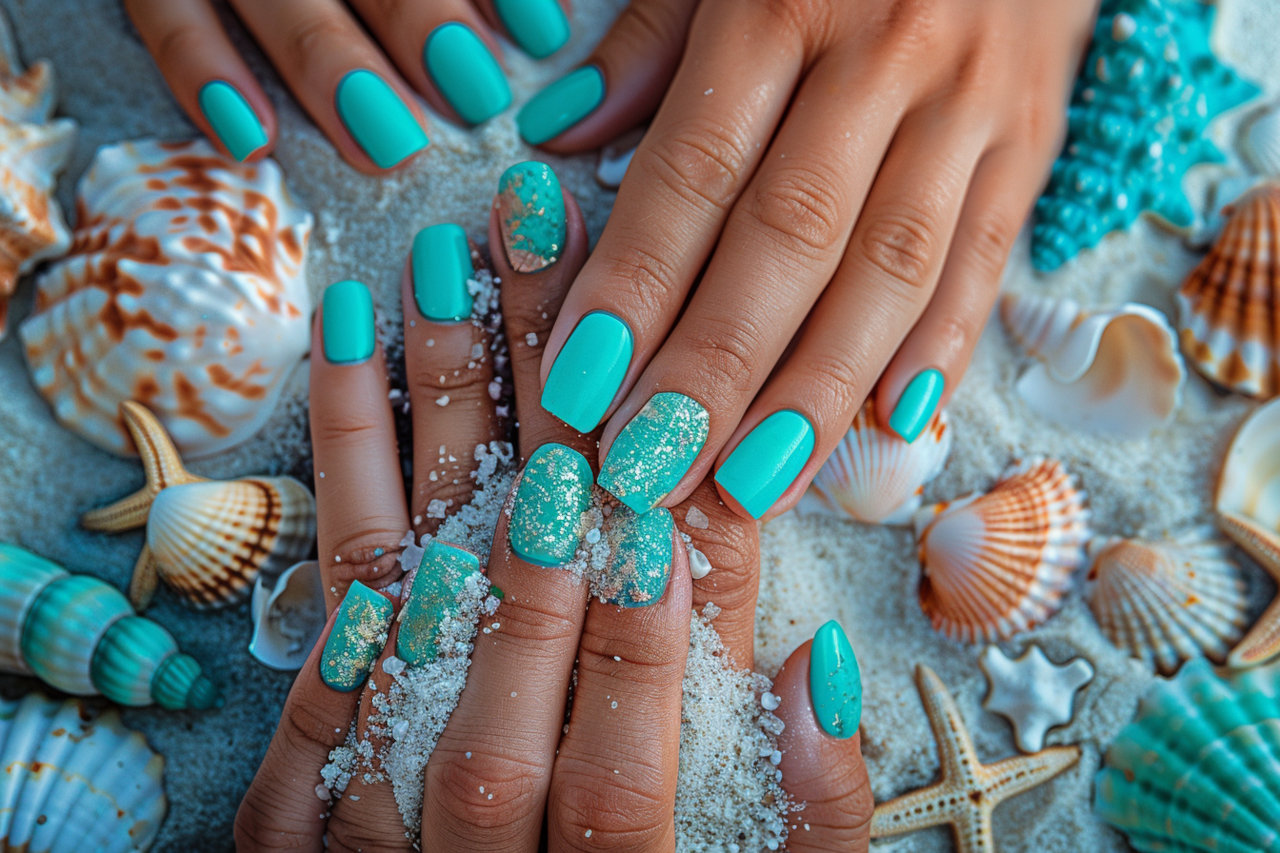 Aquatic Nail Colors for Summer