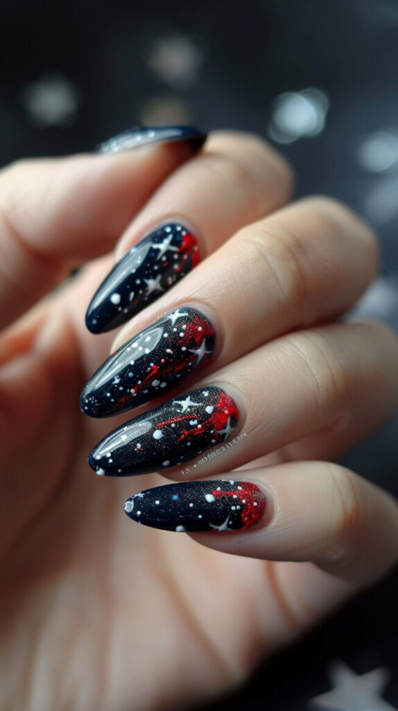 Classic Stars and Stripes nail