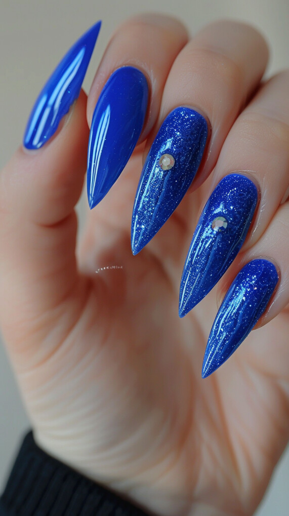 Electric Blue nail