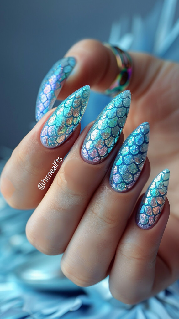 Mermaid Scales nail