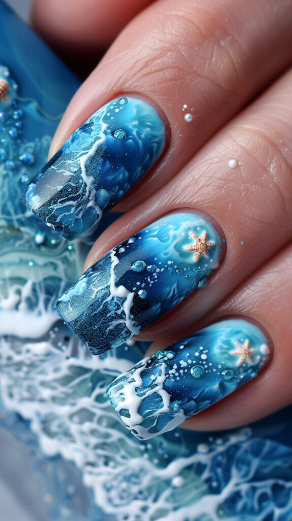 Ocean Waves Delight nails