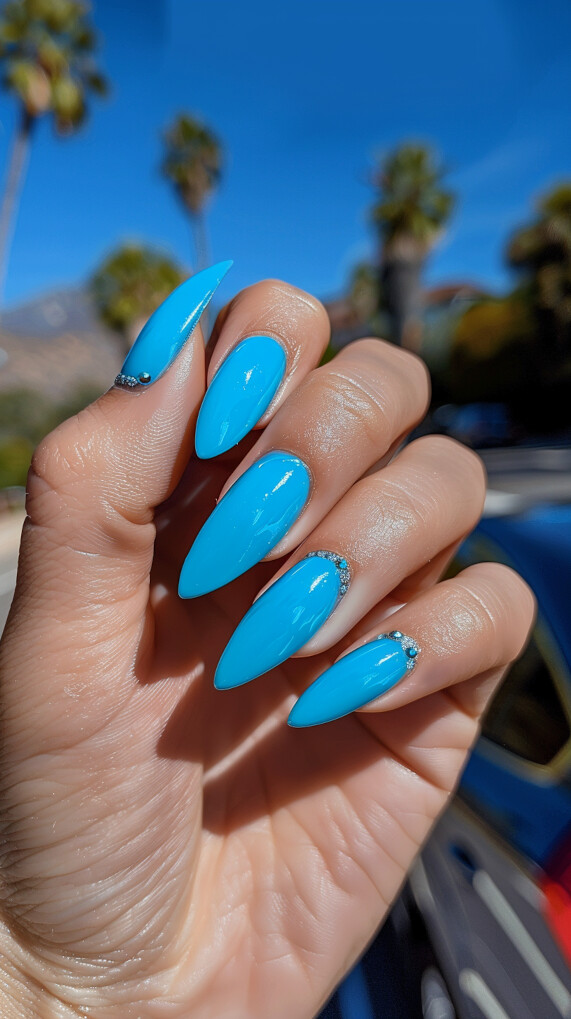 Blue lagoon nails