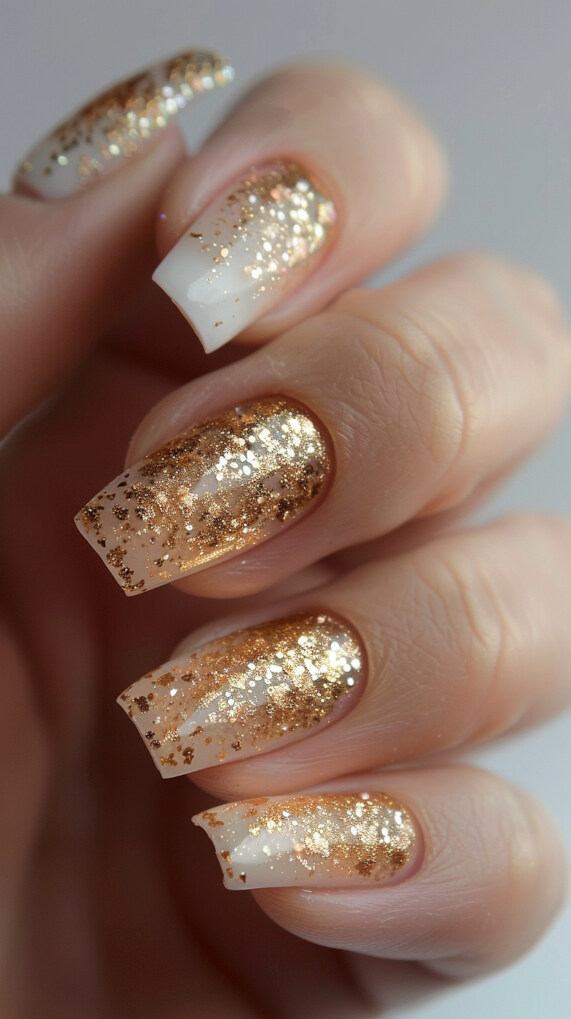 Gold Glitter Ombre