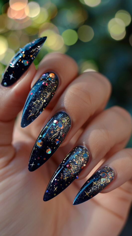 Midnight Sky Majesty Nails