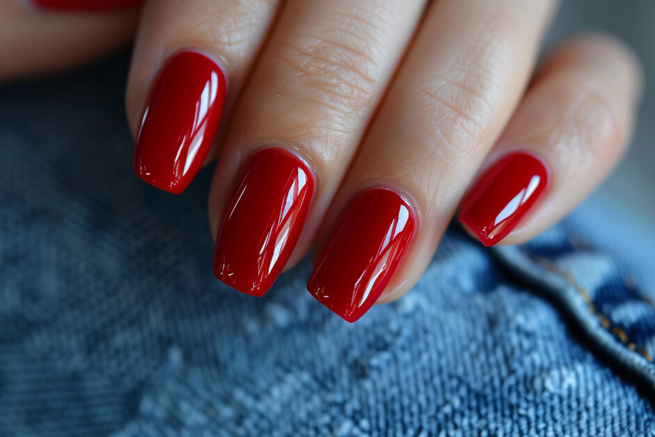 Red nails complement a wide range of outfits