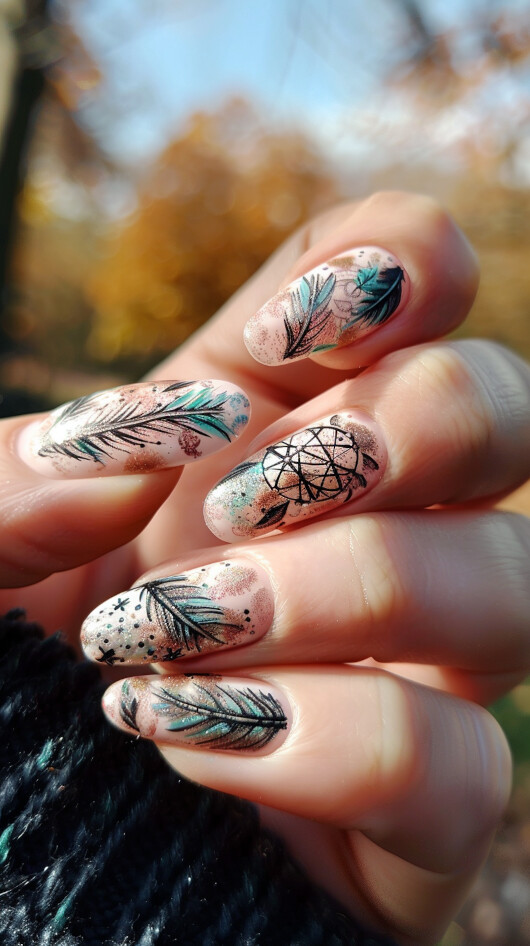 Boho chic nail designs