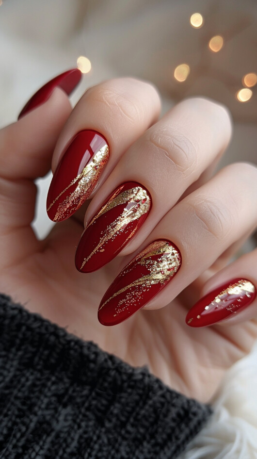 Classic Red with Gold Accents