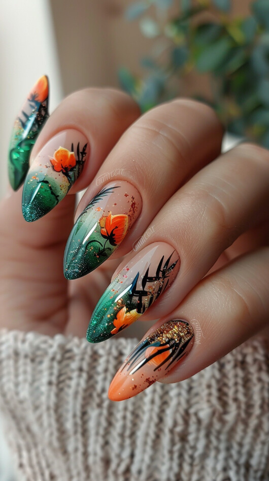 Earthy Tones nail