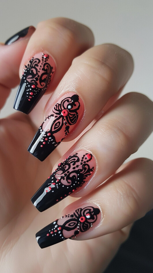 Henna-Inspired Nail Designs