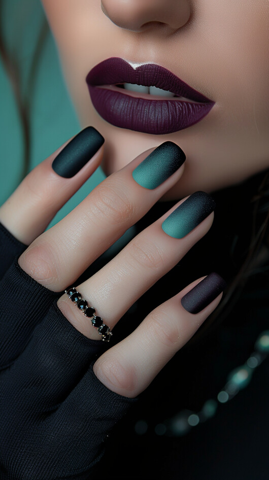 Matte Finish with Glossy Tips