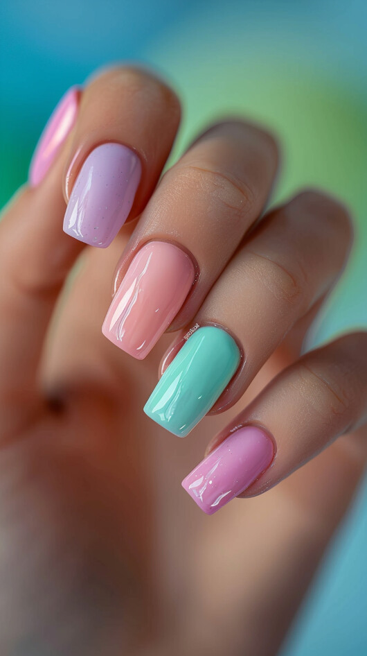 Soft and Sweet Pastels nails