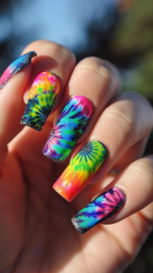 Tie-Dye Nails