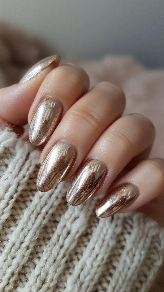 Muted Metallics nails