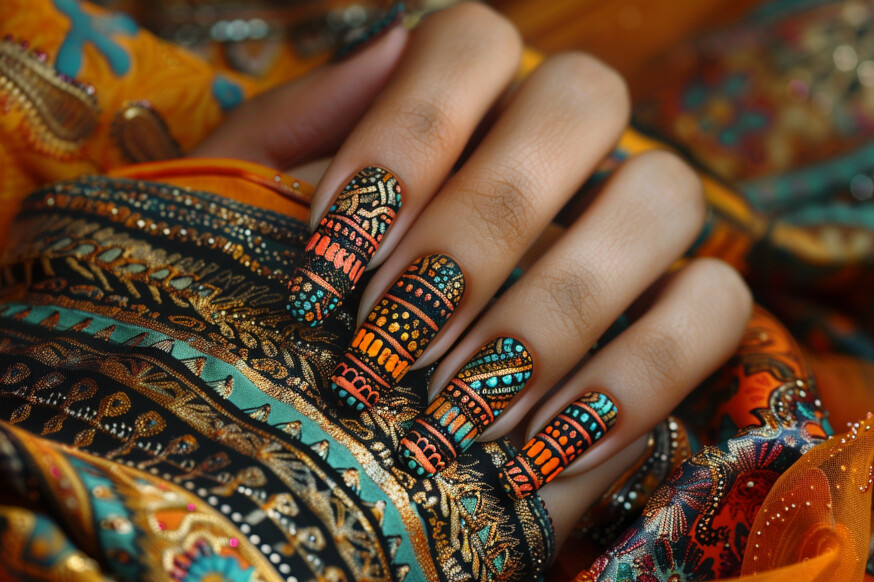 nail decoration also spread to ancient India and Mesopotamia